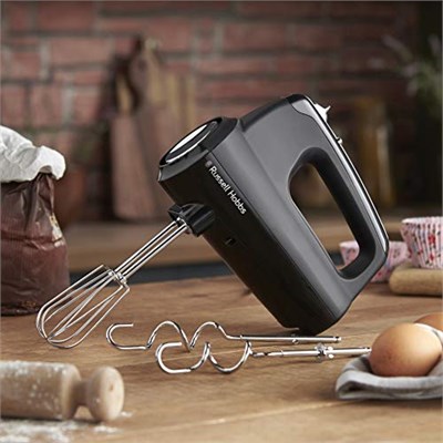 Russell Hobbs El mikseri mat siyah (5 hız kademesi artı turbo fonksiyonu, bulaşık makinesinde yıkanabilir 2 çırpma teli ve 2 yoğurma ka - Seçenekler: El mikseri, tek, Blender, Tek, Entsafter Weixdf...
