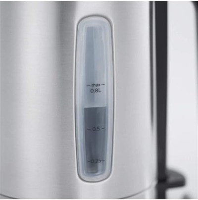 Russell Hobbs Mini Su Isıtıcısı Kompakt Paslanmaz Çelik, 0.8L, 2200W, Led Aydınlatma, Kireç Filtresi, Optimize Edilmiş Dökme Musluğu, Yerden Tasarruf Sağlayan, Küçük Seyahat Su Isıtıcısı, Kompakt Çay 