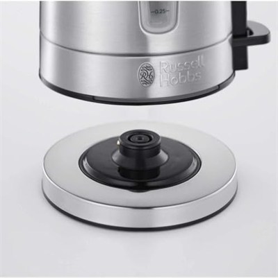 Russell Hobbs Mini Su Isıtıcısı Kompakt Paslanmaz Çelik, 0.8L, 2200W, Led Aydınlatma, Kireç Filtresi, Optimize Edilmiş Dökme Musluğu, Yerden Tasarruf Sağlayan, Küçük Seyahat Su Isıtıcısı, Kompakt Çay 