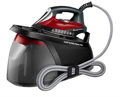 Russell Hobbs Quiet Super Steam Pro Buharlı Ütü İstasyonu (8 Bar Buhar Basıncı, 1,8 L Çıkarılabilir Su Tankı, Kireç Koruma Sistemi, 3 Buhar Ayarı, Dikey Buhar) Ütü 24460-56