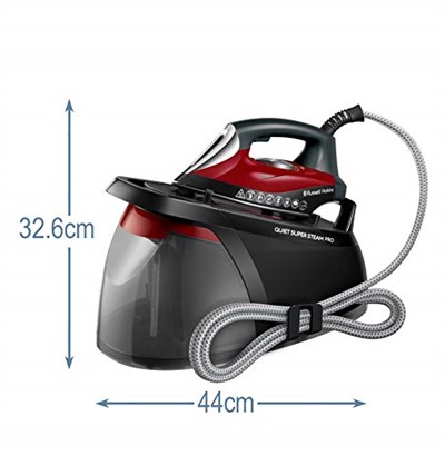 Russell Hobbs Quiet Super Steam Pro Buharlı Ütü İstasyonu (8 Bar Buhar Basıncı, 1,8 L Çıkarılabilir Su Tankı, Kireç Koruma Sistemi, 3 Buhar Ayarı, Dikey Buhar) Ütü 24460-56