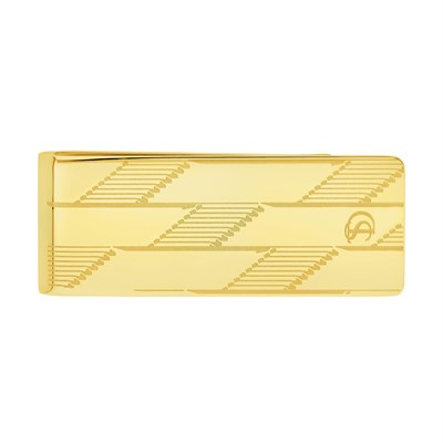 S.T. DUPONT Monogram 1872 Golden Para Klipsi, Tek beden, 3542, Gold, üniseks-yetişkin
