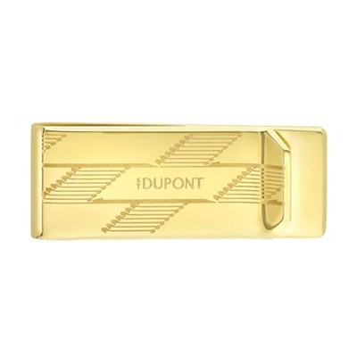 S.T. DUPONT Monogram 1872 Golden Para Klipsi, Tek beden, 3542, Gold, üniseks-yetişkin