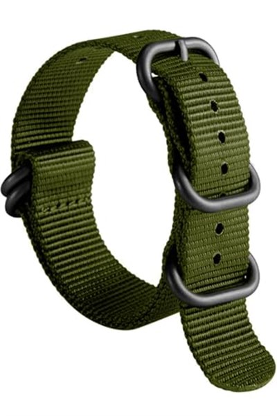 Saat Kordonu - Zulu Nato Kayışı Z39NYL1B - 20mm 22mm 24mm Uyumlu Tekstil Kayış - Kadın Erkek Çok Renkli