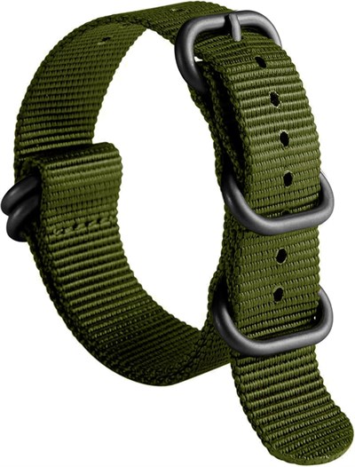 Saat Kordonu - Zulu Nato Kayışı Z39NYL1B - 20mm 22mm 24mm Uyumlu Tekstil Kayış - Kadın Erkek Çok Renkli