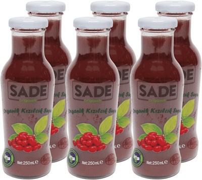 SADE ORGANİK ÜRÜNLER KIZILCIK SUYU 250 ML 6 LI