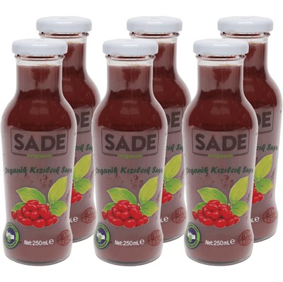 SADE ORGANİK ÜRÜNLER KIZILCIK SUYU 250 ML 6 LI