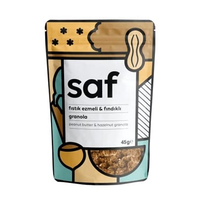 saf Granola Fıstık Ezmeli & Fındıklı