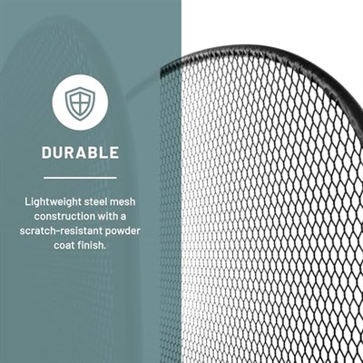Safco 3255BL Onyx çalışma masası düzenleyici, metal kafes, iki uzunlamasına ve altı çapraz bölmeli