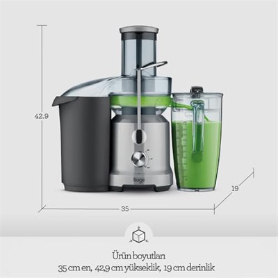 Sage Appliances BJE430 Sıl Katı Meyve ve Sebze Sıkacağı - Seçenekler: 84mm Einfülltrichter, 88mm Einfülltrichter
