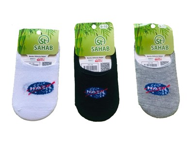 Sahab 6 Çift Slikonlu Bambu Babet Çorap Çok Renkli 7-8 Yaş