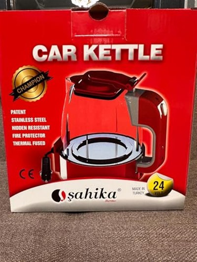 Şahika Oto Su Isıtıcısı Gizli Rezistans 24V 750 ml - Kırmızı