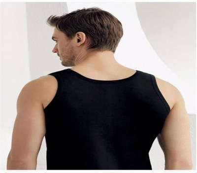 Şahinler Erkek Siyah%100 Pamuklu Penye Atlet, 2XL Beden, 5li Ekonomik Paket