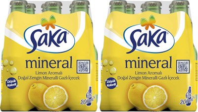 Saka Limon Aromalı Doğal Zengin Mineralli Gazlı İçecek 6x200 ml