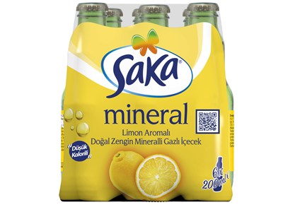 Saka Limon Aromalı Doğal Zengin Mineralli Gazlı İçecek 6x200 ml