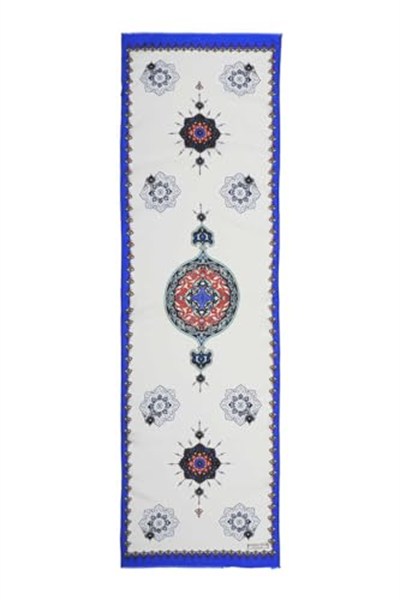 Saks Su Yeşil Göbekli Vual Fular