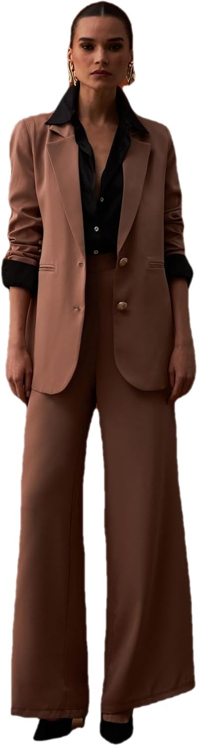 Salaş Krep Pantolon - VİZON