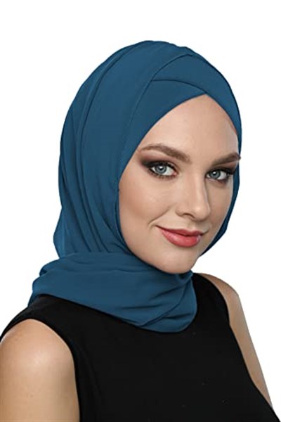 Şallı Takmatik Sade Hazır Türban Tesettür Bone Namaz Örtüsü