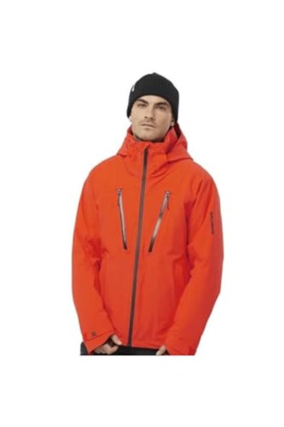 Salomon Brilliant Jacket M, Erkek Spor Kayak & Snowboard Mont, Turuncu, S Beden