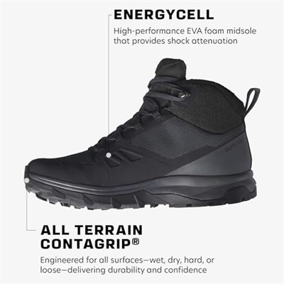 Salomon Kadın OUTsnap CSWP W Yürüyüş Botu, Black/Ebony/Black, 37 1/3 EU