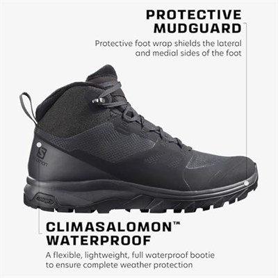 Salomon Kadın OUTsnap CSWP W Yürüyüş Botu, Black/Ebony/Black, 37 1/3 EU