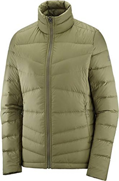 SALOMON Kadın TRANSITION DOWN JACKET W Yelek, yeşil (Martini zeytin), S