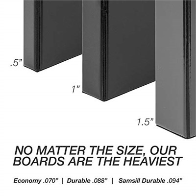 Samsill Dayanıklı 1 İnç Klasör, ABDde Üretilmiştir, Yuvarlak Halka Özelleştirilebilir Şeffaf Klasör, Beyaz, 8li Paket (S88437) - Seçenekler: 1-Inch, .5-Inch