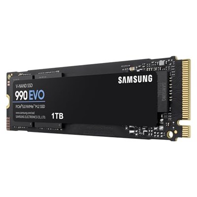 Samsung 990 EVO1TB 5,000 MB/s, PCIe 4.0 x4/ 5.0 x2 NVMe M.2 (2280) SSD (MZ-V9E1T0BW)