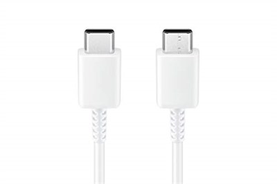 SAMSUNG EP-DA705BWEGWW Şarj & Veri Aktarım Kablosu, Type C & Type C, Hızlı Şarj Teknolojisi, Beyaz