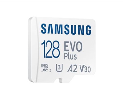 Samsung EVO Plus microSDXC Hafıza Kartı 128 GB, 160 MB/s, U3, V30, A2, ‎MB-MC128SA/TR (2024 Serisi) Beyaz