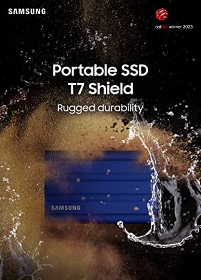 Samsung Taşınabilir T7 SSD Shield, USB 3.2 Gen 1 TB, 1.050 MB/sn Okuma, 1.000 MB/sn Yazma, Bej, MU-PE1T0K/WW