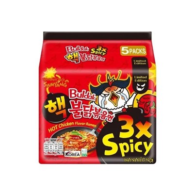 Samyang Buldak 3X Acılı Tavuk Aromalı Ramen (5x140g)