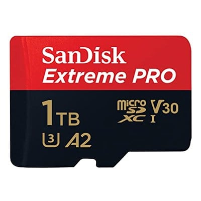 SanDisk 1 TB Extreme PRO microSDXC kart + SD adaptör + RescuePRO Deluxe, 200 MB/sye kadar, A2 Uygulama Performansı, UHS-I, Sınıf 10, U3, V30 ile