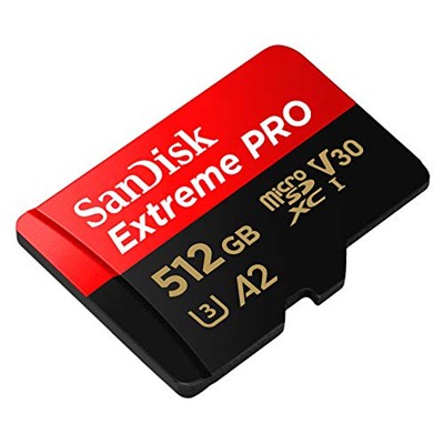 SanDisk 512 GB Extreme PRO microSDXC Kart + SD Adaptörü + RescuePRO Deluxe, 200 MB/snye kadar, A2 Uygulama Performansı, UHS-I, Sınıf 10, U3, V30 ile