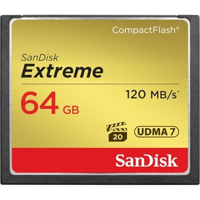 Sandisk Extreme CompactFlash Memory Card – 64 GB (Sdcfxs-064G-A46)