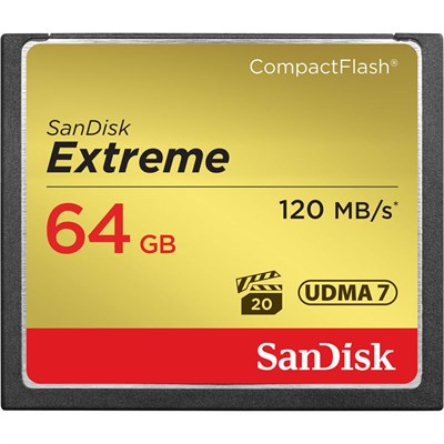 Sandisk Extreme CompactFlash Memory Card – 64 GB (Sdcfxs-064G-A46)