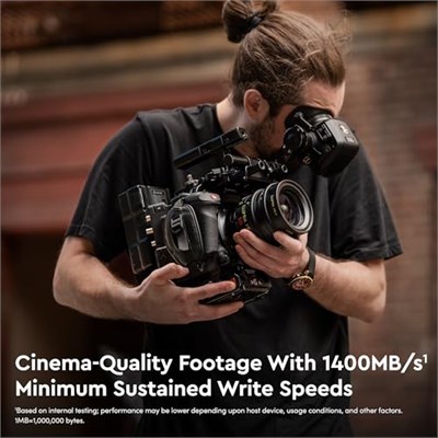 SanDisk Pro-Cinema CFexpress 320 GB Tip B, 1700 MB/s kadar kusursuz video kaydı ve 1 metre düşme direnci için