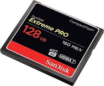 SanDisk SDCFXPS-128G-X46 Extreme Pro 128GB CompactFlash Hafıza Kartı UDMA 7 160MB/sne kadar