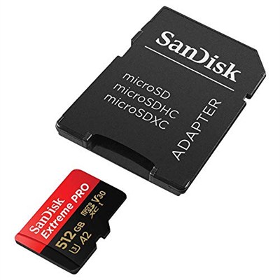 SanDisk SDSQXCZ-512G-GN6MA Extreme 512GB Micro SD Kart, Siyah/Kırmızı