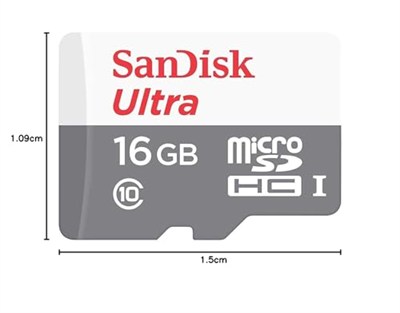 SanDisk Ultra 16 GB microSDHC Hafıza Kartı, 80MB/sn UHS-I Class 10 - SDSQUNS-016G-GN3MN
