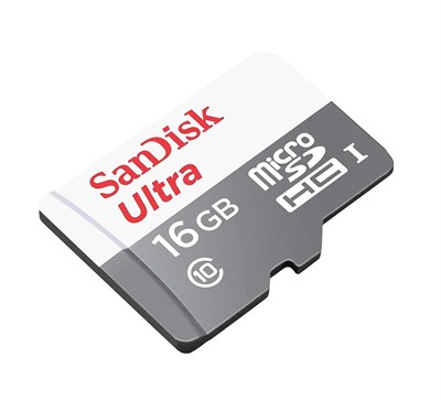 SanDisk Ultra 16 GB microSDHC Hafıza Kartı, 80MB/sn UHS-I Class 10 - SDSQUNS-016G-GN3MN
