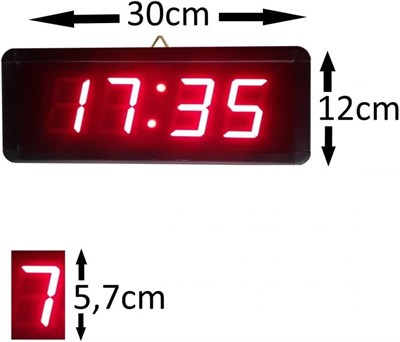 SANEC Dijital Merkezi Ayarlı Okul Saati (Kasa Ölçüsü: 12x30 cm)