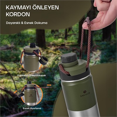 Santeco Ktwo Sporcu Termosu 500 Ml-Yeşil