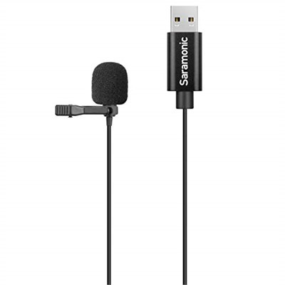 Saramonic Lavalier Mikrofon, USB-A fişli bilgisayarlar için 2 m uzunluğunda kablolu (SR-ULM10)
