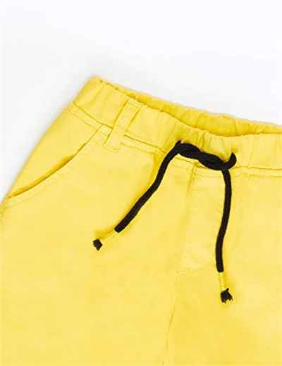 Sarı Erkek Çocuk Gabardin Şort