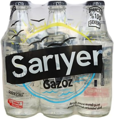 Sarıyer Karışık Meyve Aromalı Gazoz Cam 200 ml 6lı