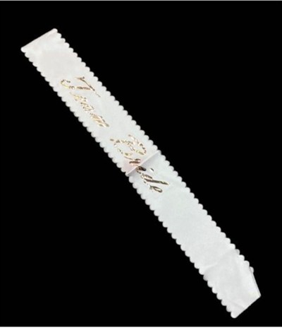 Saten Üzerine Team Bride Yazılı Kuşak