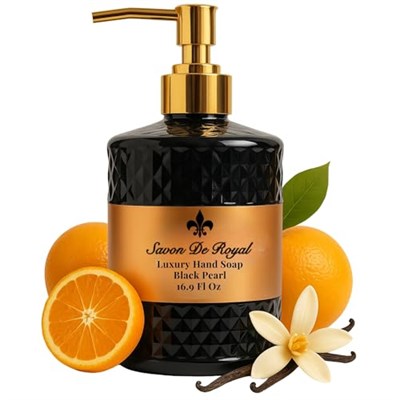 Savon de Royal Luxury Vegan Sıvı Sabun Black Pearl 500 ml, Portakal, Vanilya - Seçenekler: 500 ml, 500 ml (2-Pack), 2500 ml, 2500 ml (2-Pack)