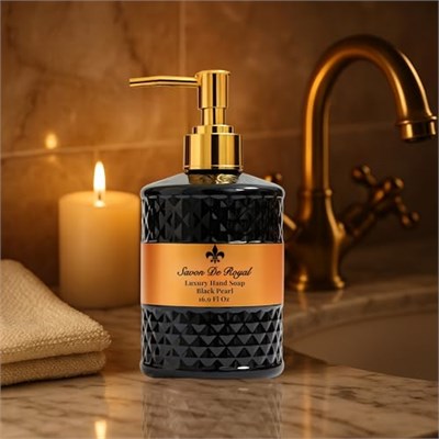 Savon de Royal Luxury Vegan Sıvı Sabun Black Pearl 500 ml, Portakal, Vanilya - Seçenekler: 500 ml, 500 ml (2-Pack), 2500 ml, 2500 ml (2-Pack)