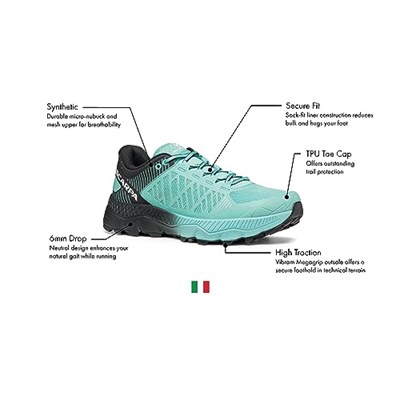 Scarpa Kadın Spin Ultra Trail Ayakkabısı Yürüyüş ve Trail Koşu için